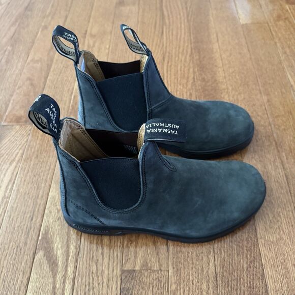 Blundstone Chelsea Boots Women’s US 8.5 Black Leather Elastic Pull On Ankle Boot - Picture 8 of 14